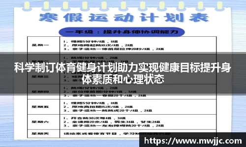 科学制订体育健身计划助力实现健康目标提升身体素质和心理状态